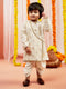 Infant Boy's Cream Silk Blend Kurta And Dhoti Set
