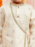 Infant Boy's Cream Silk Blend Kurta And Dhoti Set