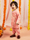Infant Boy's Pink Silk Blend Kurta And Dhoti Set
