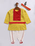 Infant Boy's Yellow And Cream Silk Blend Kurta And Dhoti Set