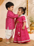 Boy's Pink Cotton Kurta Dhoti Set