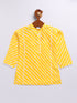 Boy's Yellow Cotton Kurta Dhoti Set