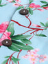 Boy's Aqua Blue Floral Printed Nehru Jacket