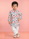 Baby Boys Multicolour Pure Cotton Animal Print Kurta Pyjama Set