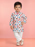 Baby Boys Multicolour Pure Cotton Animal Print Kurta Pyjama Set