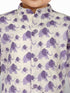 Baby Boys Purple Pure Cotton Animal Print Kurta Pyjama Set