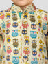 Baby Boys White base multicolor Pure Cotton Animal Print Kurta Pyjama Set