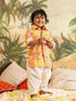Sishu Boy's Yellow Floral Printed Kurta Patiala Set