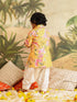 Sishu Boy's Yellow Floral Printed Kurta Patiala Set