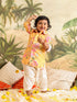 Sishu Boy's Yellow Floral Printed Kurta Patiala Set