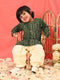 Sishu Boy's' Green Bandhni Kurta And Patiala Set