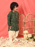 Sishu Boy's' Green Bandhni Kurta And Patiala Set