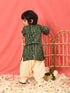 Sishu Boy's' Green Bandhni Kurta And Patiala Set