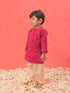 Boy's' Pink Bandhni Kurta And Patiala Set