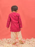 Boy's' Pink Bandhni Kurta And Patiala Set