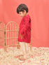 Boy's' Red Bandhni Kurta And Patiala Set