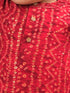 Boy's' Red Bandhni Kurta And Patiala Set