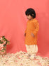 Boy's' Yellow Bandhni Kurta And Patiala Set
