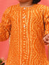 Boy's' Yellow Bandhni Kurta And Patiala Set