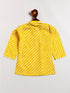 Infant Boy's Yellow And White Cotton Kurta Pyjama Set