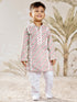 Boy's Aqua Cotton Kurta Pyjama Set