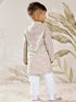Boy's Aqua Cotton Kurta Pyjama Set
