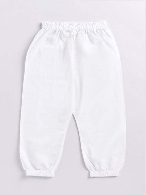 Infant Boy's Multicolor Cotton Blend Kurta Patiala Set