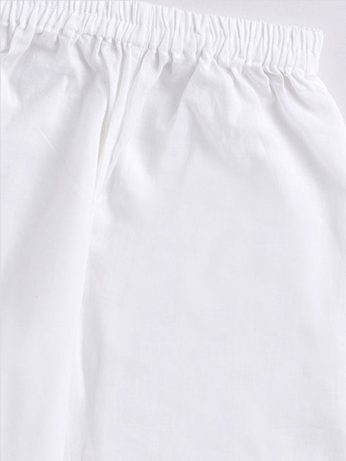 Infant Boy's Multicolor Cotton Blend Kurta Patiala Set