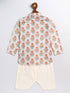 Sishu Boy's' Multicolor-Base-Beige And Cream Kurta Patiala Set