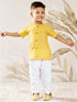 Boy's Mustard Cotton Kurta Pyjama Set