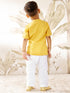 Boy's Mustard Cotton Kurta Pyjama Set