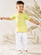 Boy's Yellow Cotton Kurta Pyjama Set