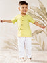 Boy's Yellow Cotton Kurta Pyjama Set