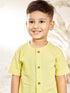 Boy's Yellow Cotton Kurta Pyjama Set