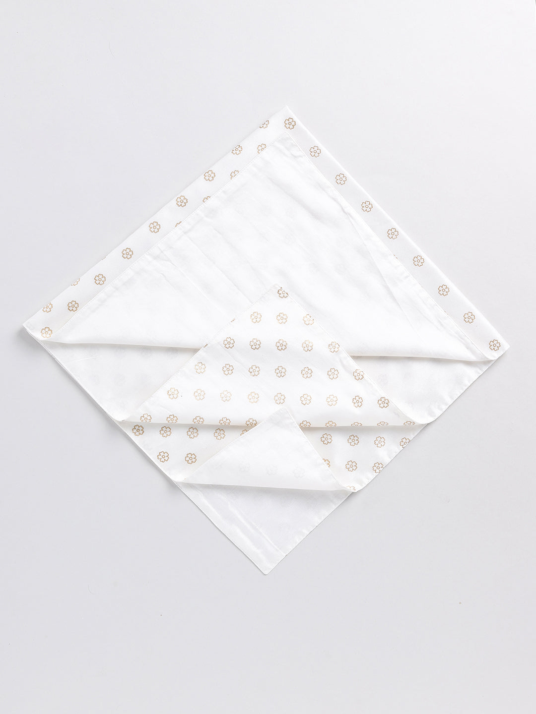 Girl's' White Chanderi Ethnic Combo Set