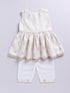 Girl's' Cream Ethnic Combo Set