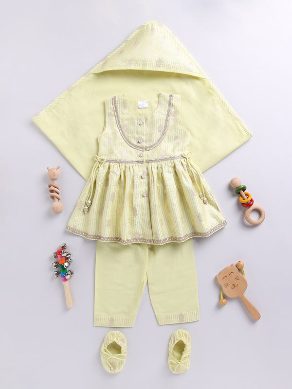 Girl's' Mint Green Ethnic Combo Set