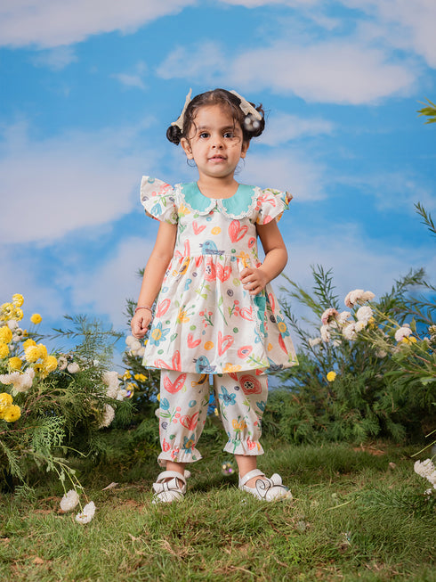 Girl's Multi Color Co Ords