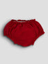 Girls Red Viscose Jacquard Dress Set with Floral Pattern