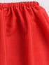 Girl's Red Cotton Flock And Dhoti Set