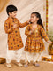Boy's Yellow Patola Print Festive Kurta Pyjama Set
