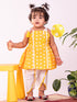 Girl's' Yellow Kurta And Dhoti Pant Set