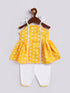 Girl's' Yellow Kurta And Dhoti Pant Set