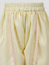 Girls' Cream Yellow Embroidered Cotton Kurta Dhoti Set - Navratri Festive Wear