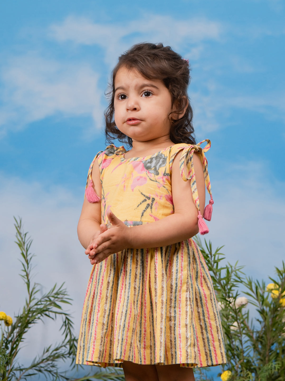 Girl's' Yellow Dress