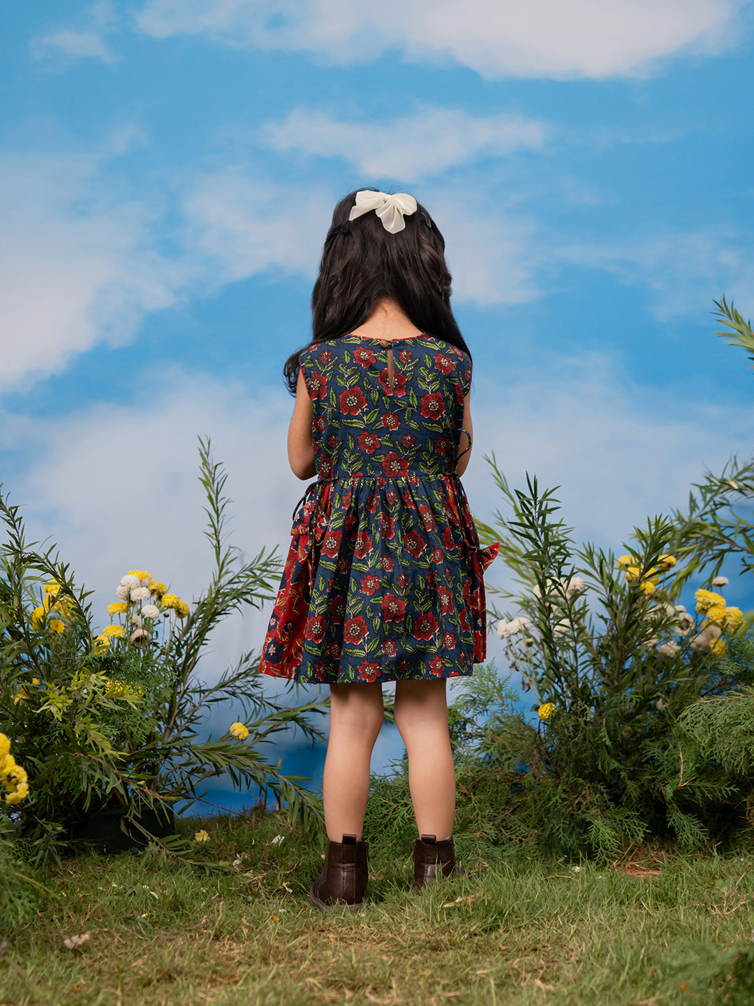 Girl's' Navy Blue Dress