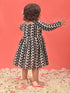 Girl's Black Chikankari Cotton Kurta