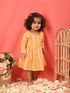 Girl's Orange Chikankari Cotton Kurta