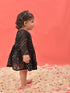 Sishu Girl's Black Mirror Kurta