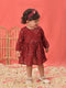 Sishu Girl's Maroon Mirror Kurta